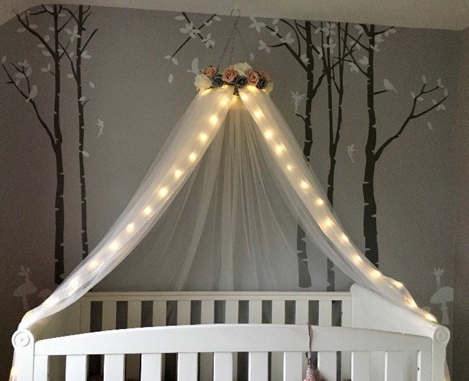 Cot canopy DAISY Handmade bed canopy nursery cot canopy Etsy