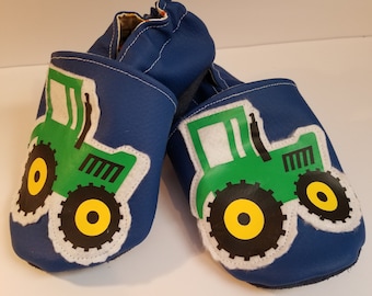 Soft leather slippers tractor model