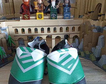 Soft leather slippers "Slytherin"