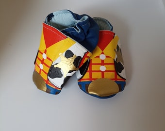 Chaussons en cuir souple "Woody"