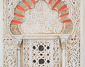Hand-Carved Stucco Wall Art | Cordoba Multilobed Archway (35 x 26cm)