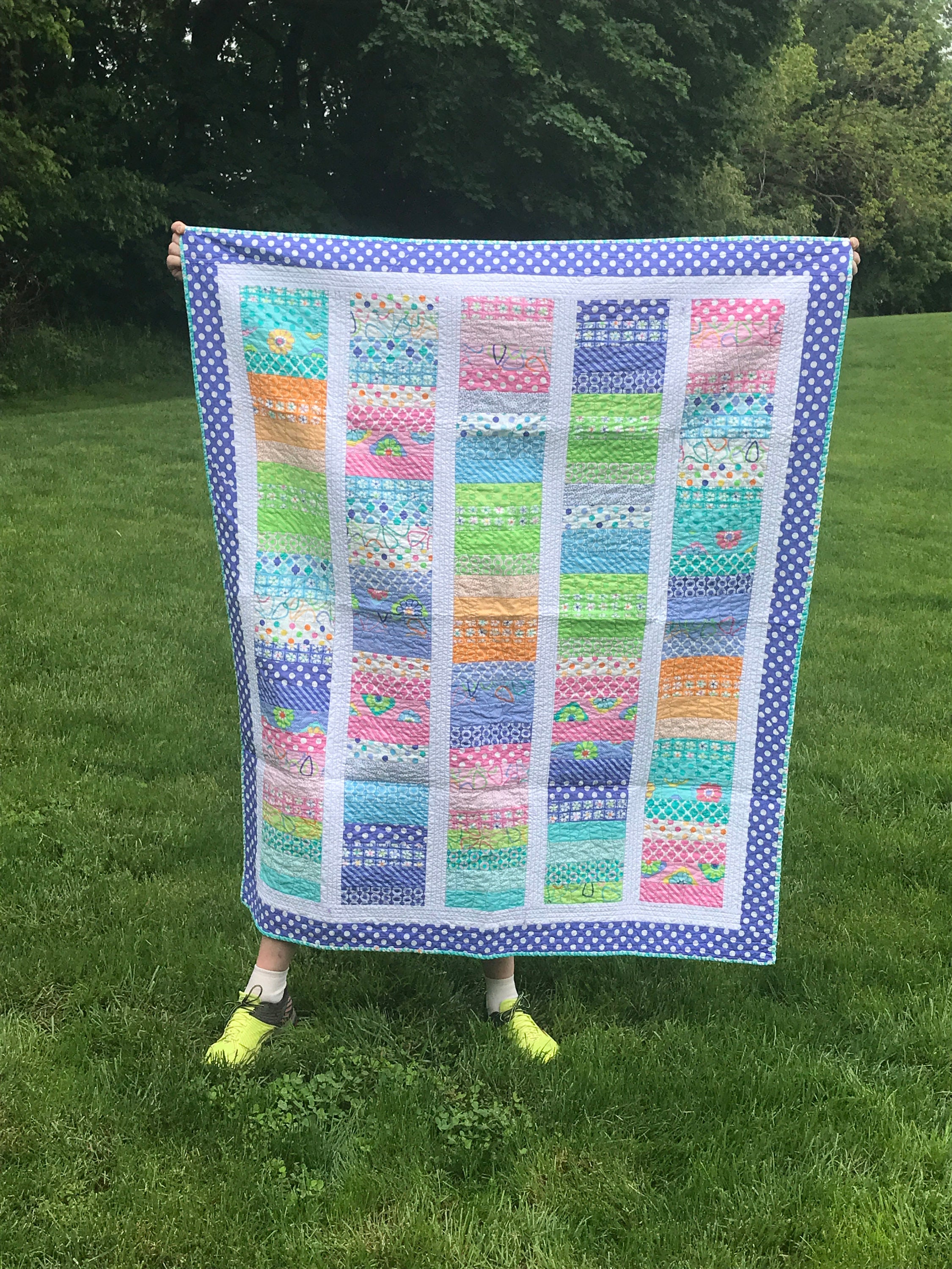 Jelly Roll Quilt, Lap Quilt, Girls Quilt Coin Quilt Etsy