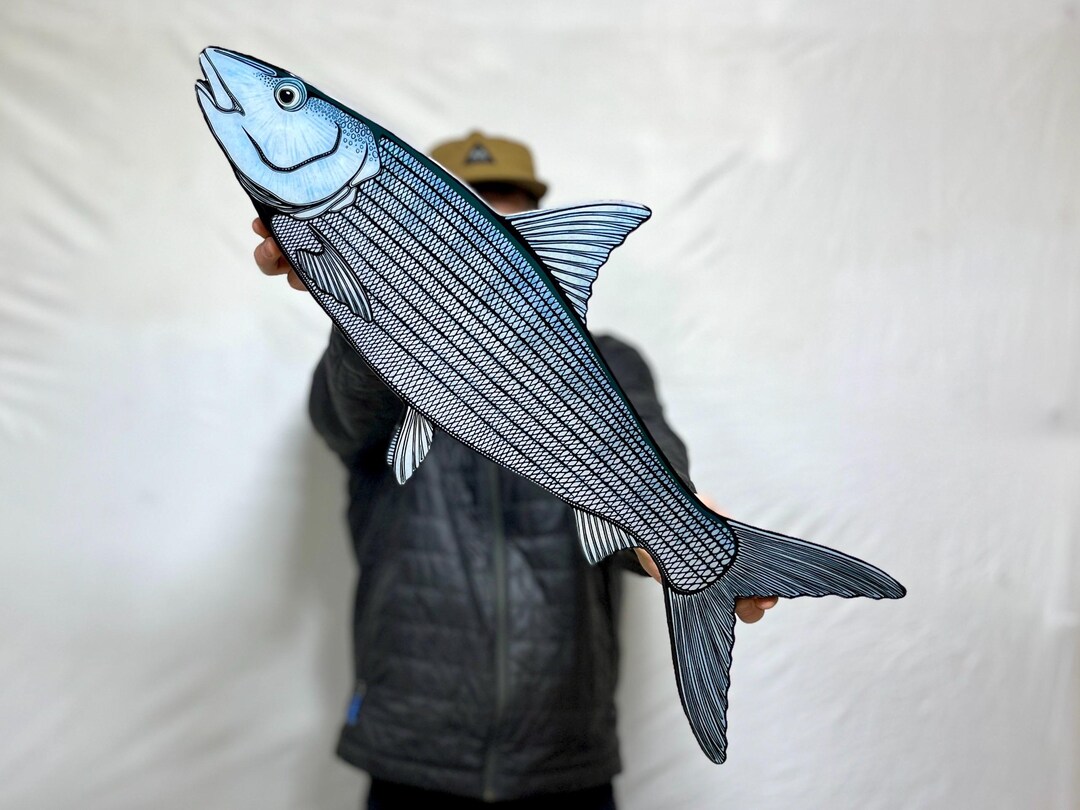 Bonefish || Fish Print Mount Wall Art || Hand Drawn Nautical and ...