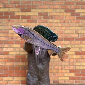 Arctic Grayling || Fish Print Mount Wall Art || Hand Drawn by artist Dylan Stewart