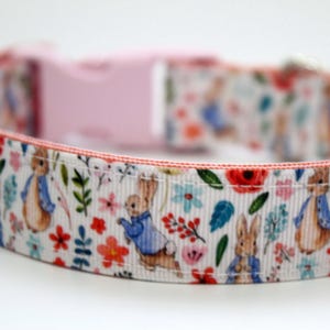 DOG COLLAR cute bunny gift for new puppy bunny rabbit fan dog accessory gift for veteran technician dog collar or leash for girl puppy dog