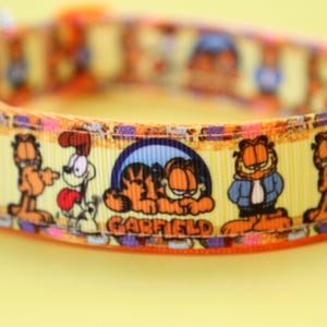 Dog Collar GARFIELD DOG COLLAR Garfield collector Garfield gift idea for dog mom Handmade collar Garfield and Oddie dog collar Garfield fans