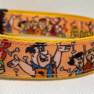 Dog Collar FLINTSTONES  Dog Collar gift idea Fashion Flintstones Collar boy dog collar dog collar gift ideas for friend Fred Flintstone gift