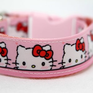 DOG COLLAR Hello Kitty dog collar and matching leash gifts option for girl dog gift for new dog mom dog gift ideas for best friend fur baby