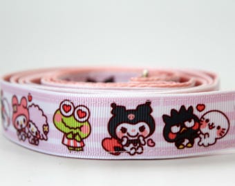 DOG LEASH KAWAII new dog mom gift girl dog leash cute Japanese character cute dog accessory  best friend who loves unique custom gift idea