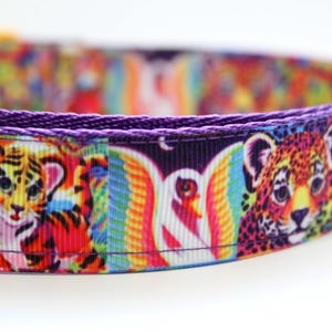 DOG COLLAR  for 90's fan gift for dog mom neon colorful dog leash for fur baby gift for leopard print dog accessory gift set for puppy love