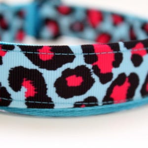 DOG COLLAR leopard print gift for new dog mom vet tech gift idea for leopard decor for fur baby gift for girl puppy unique dog collar bright