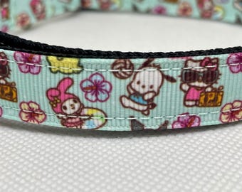 1/2 inch DOG COLLAR gift idea Melody kawaii kitten dog collar girl gift idea Cat Collar Hello kitten collar for large cars or small puppy