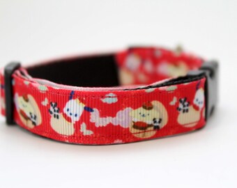 COLLIER POUR CHAT 1/2 po. Idée cadeau collier pour chat d'intérieur en fourrure pour bébé, collier Hello en fourrure pour petit chaton, idée cadeau mode kitty rouge