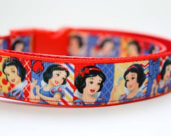 HONDENHALSBAND sprookjesachtig geïnspireerde halsband of riem verhalenboek thema prinses hond karakter geïnspireerd halsband cadeau rood blauw geel pup kraag