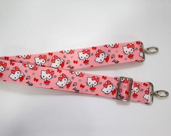 CORREA DE BOLSO Correas de bolso ajustables e intercambiables Idea de regalo de Hello Cat para una amiga Correa de hombro para bolso de mano para niña Regalo de disfraz de cosplay Rosa