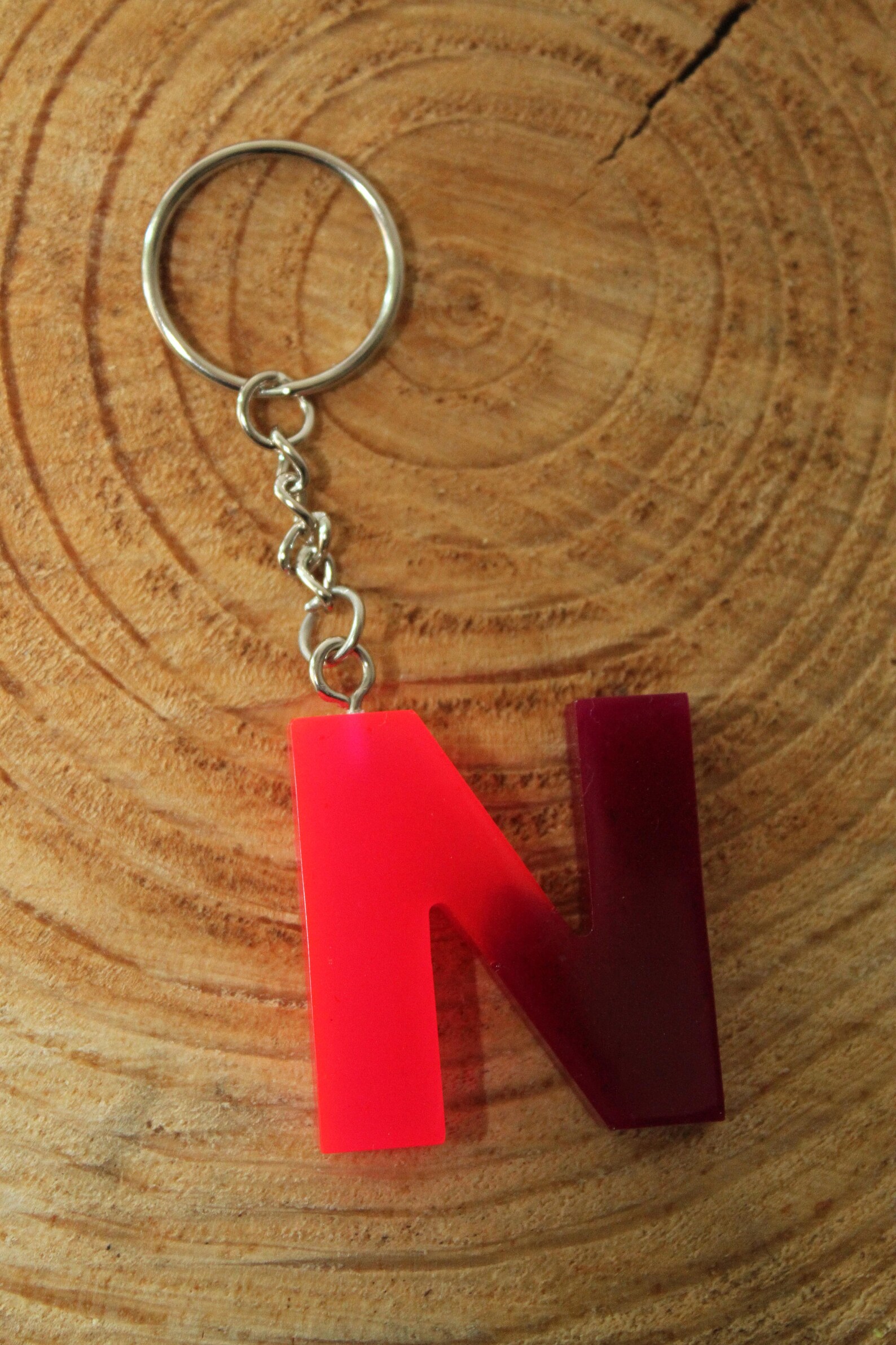 LETTER N KEYCHAIN Colorful and unique letter key chains fun Etsy