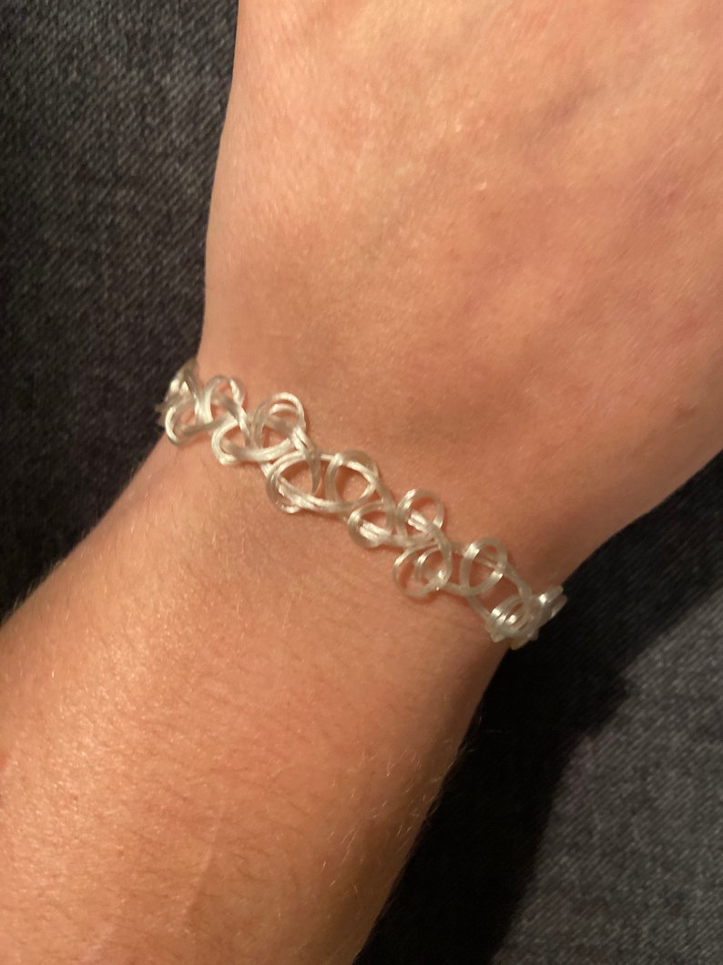 or Ring Bracelet White Double Strand Choker