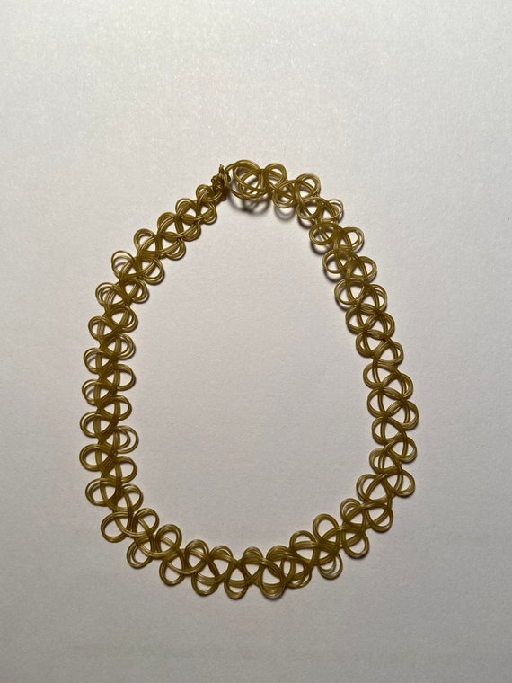 Gold Double Stranded Classic 90s Tattoo Choker