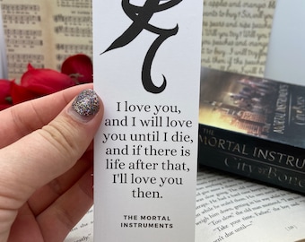 The Mortal Instruments Inspired Quote Bookmark