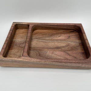 Wood Valet Tray: Rectangle Desk Organizer, Catchall Tray (10x7x1.25&quot;)