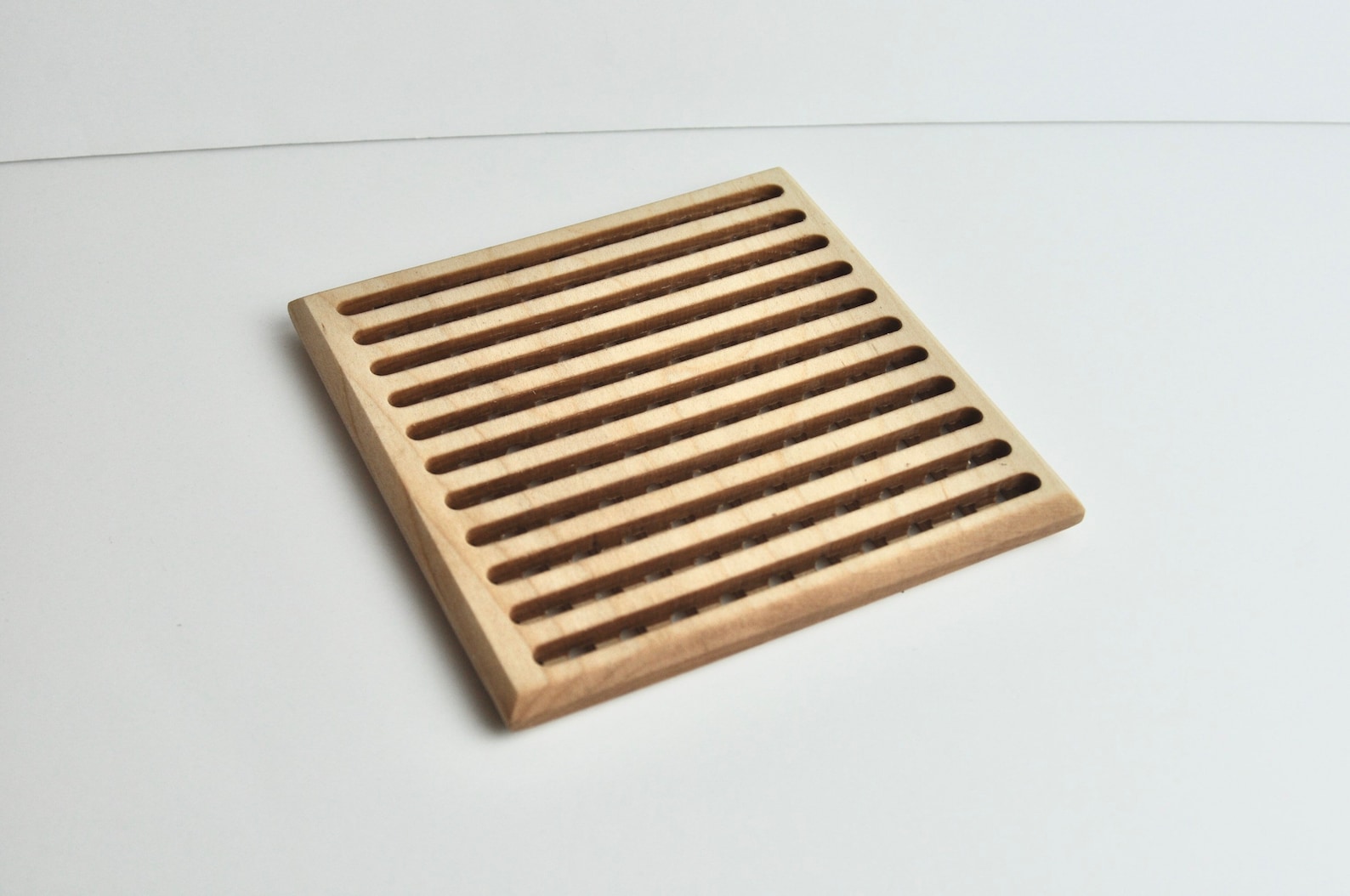 Modern 6 Square Wood Trivet Hot Plate Pot Holder Etsy