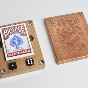 Spielkartenkästchen aus Holz | Deck box | Kartenbox | Würfelbox | Poker box |