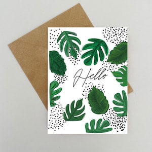Greenery Hello Greeting Card