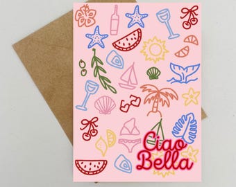 Ciao Bella Italian Summer Greeting Card