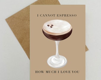 Espresso Martini Greeting Card