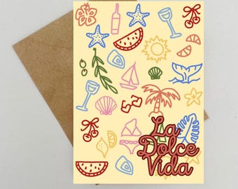 3 Pack Italian Summer Greeting Card
