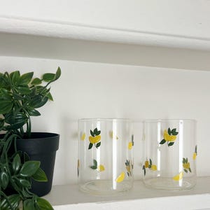Lemons Glass Cup