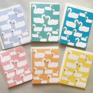 Swans Greeting Card- 6 pack