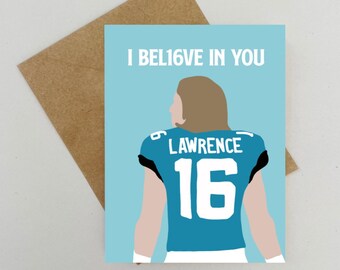 Trevor Lawrence Jags Greeting Card
