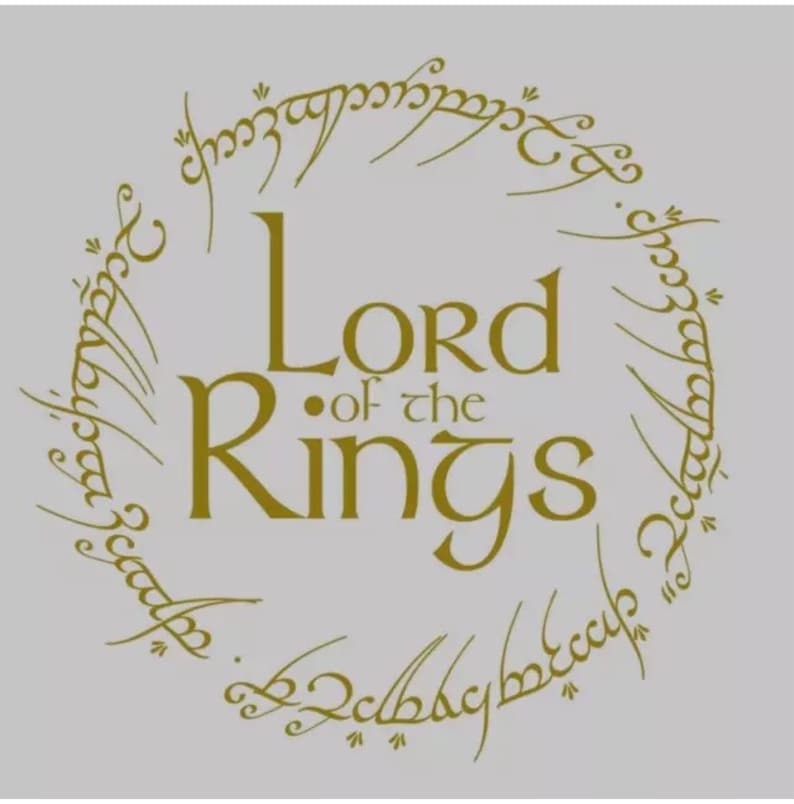 LOTR Ring Of Power Wall Decal Etsy