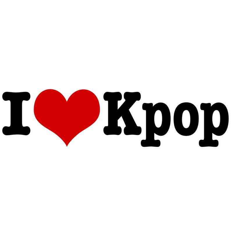 I Love Kpop Decal Sticker | Etsy