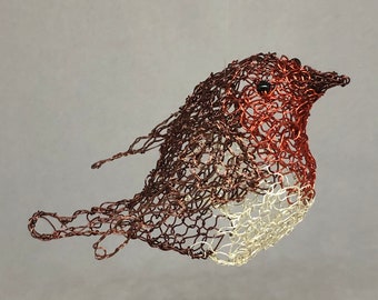 Red Robin Hanging Decoration Whimsical Gifts Copper Wire - Etsy