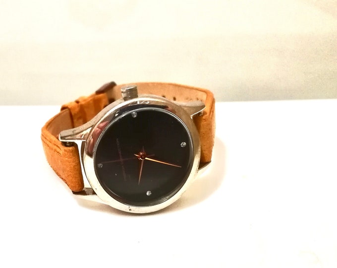 vintage FCUK watch / vintage wrist watch / ladies watch / hirsch leather watch strap / watch / vintage sport  / watch / ladies watch