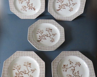 Vintage J&G Meakin / Royal Staffordshire plate /  Ironstone Innocence Alfred Meakin /  / English China / 5x dinner plates