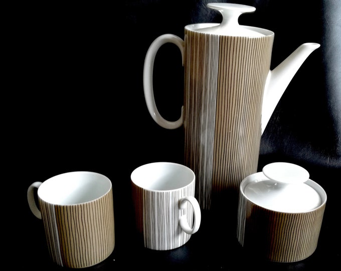 vintage coffee set /  Rare Espresso / Thomas of Germany / Arabesque Pattern coffee set / Company / retro coffee / max