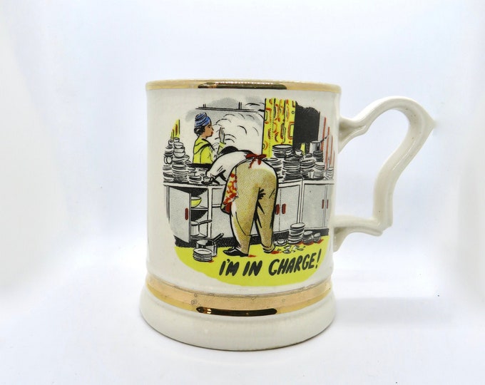 Tankard Prince William 22cart gold warranted / Fun Gift Mug / Im in control Cup  / Made in England / retro coffee / vintage / mug / cup /