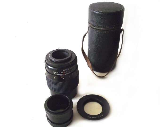 vintage camera  lens /  auto chinon 135mm Lens / 35mm /  vintage camera / SLR (refus)
