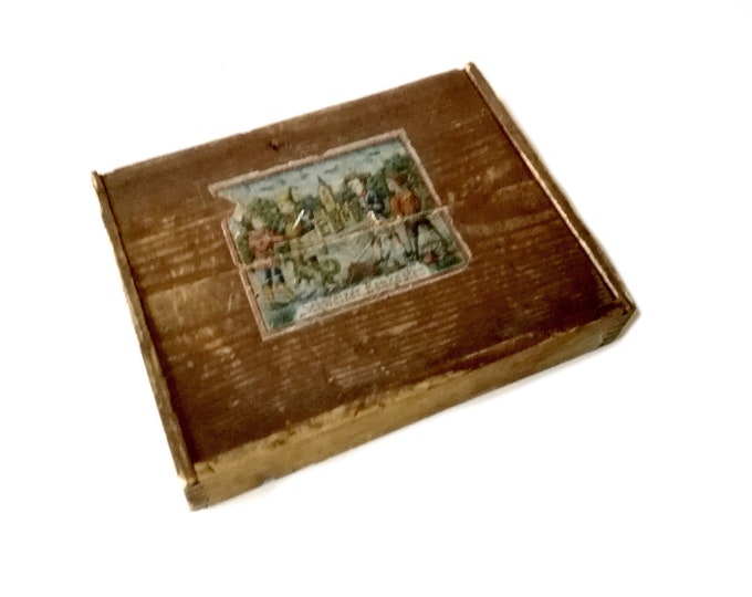 German block toy game / schweizer bankasten /  wooden blocks  / antique wooden box /  vintage Wood / masonic / black forest  / lodge / (RB)