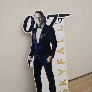007 colecionável / Skyfall MGM Tamanho completo / 007 Filme James Bond em papelão completo Daniel Craig Pôster / FILME Coleção autêntica