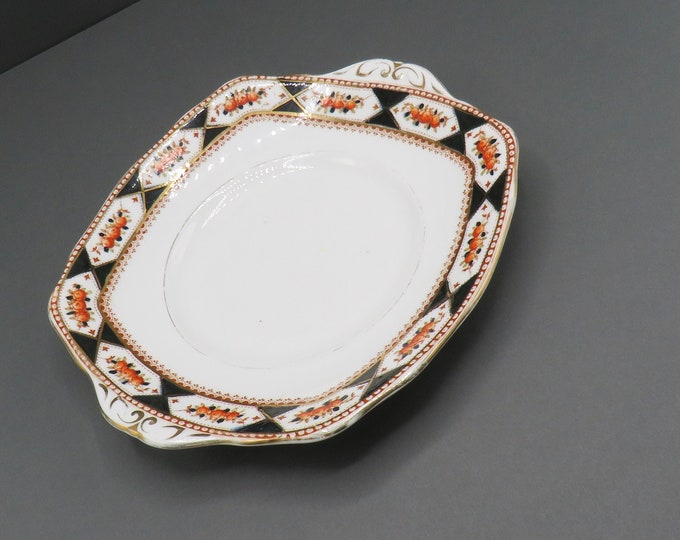 vintage serving plate / Shore & Coggins / Opal Superior / English Bell China / Imari pattern 1930's