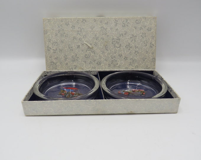 vintage car ash tray / Vintage Rolls Royce / bar bowl / glass / car ashtray desk tidy / vintage glass