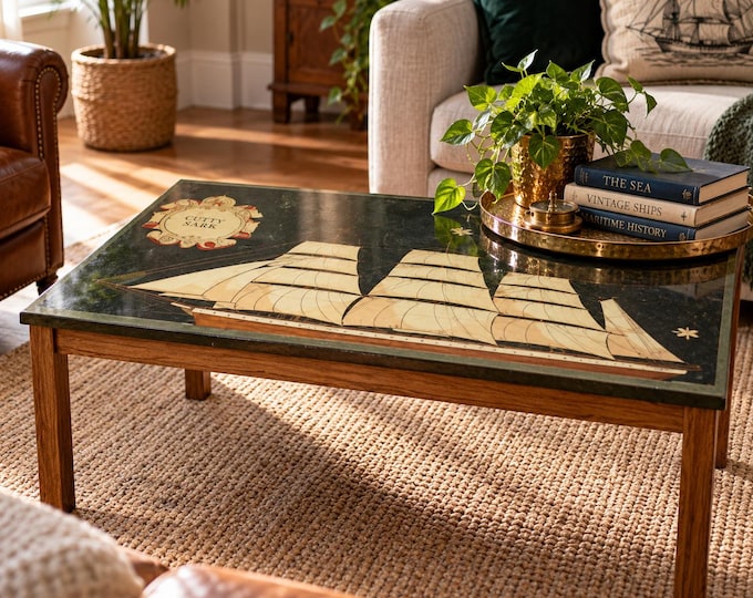 Vintage Coffee Table /  American Clipper table / danish Formica  / Retro Teak effect /  / retro furniture