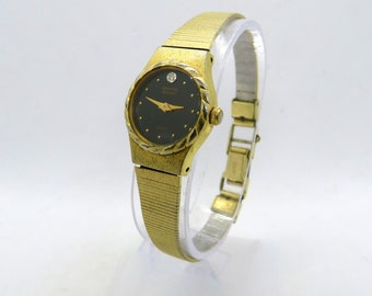 vintage diamond watch / vintage accurist wrist watch / gold watch /  vintage bracelet  / womens watch / vintage sport / watch / ladies watch