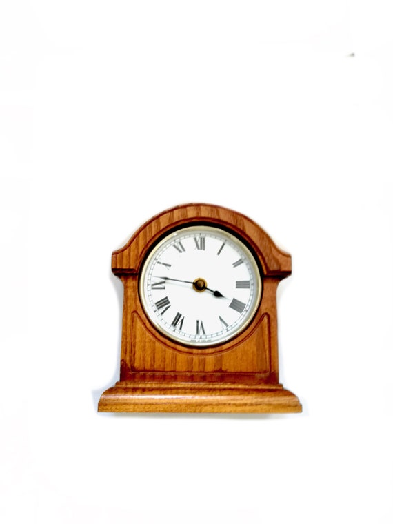 vintage wooden clock /  clock / made in England / Desk clock / mantle  clock / clock  / gift /