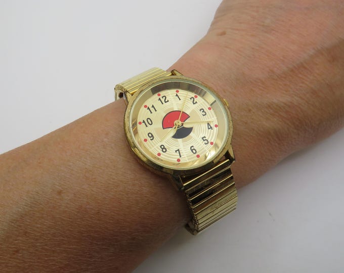 Vintage Watch / expanding watch /  Quartz watch / gents Dress Watch /  fashion Watch / Gift for him (h19)