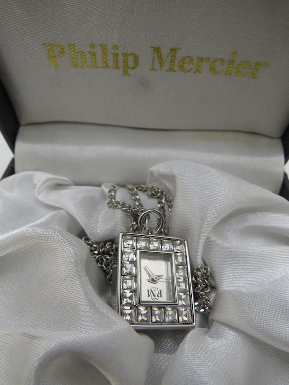 Vintage  neck chain watch /  diamond watch / pendant Watch /  fully working watch / gift for her boxed